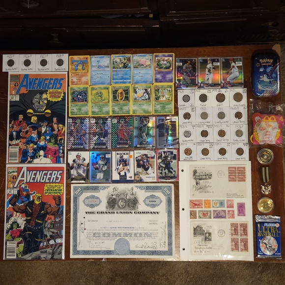 Rare Collectibles/Junk Drawer Lot - Silver, Error Coins, Stamps, 1913-S Buffalo - Picture 1 of 12